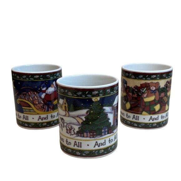 3 International China A Christmas Story Mugs Happy Christmas to All - Picture 3 of 8